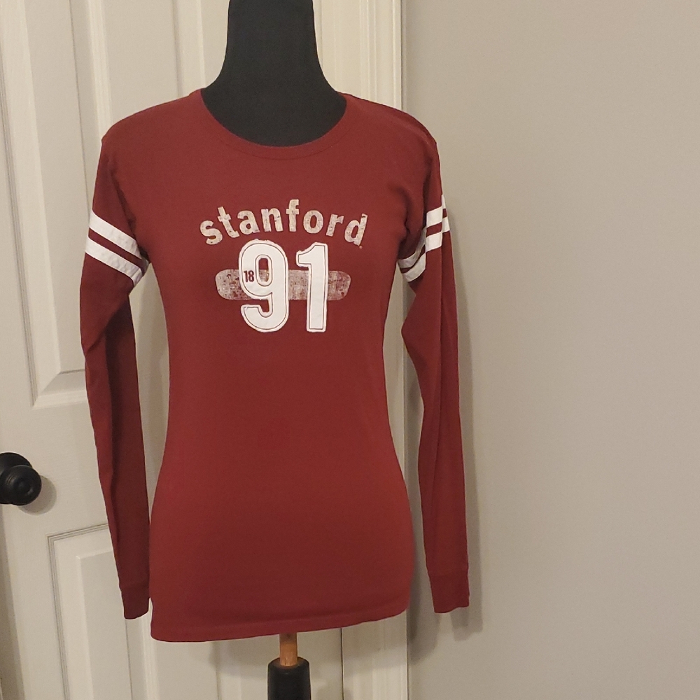Stanford 91 Burgundy Long Sleeve Top